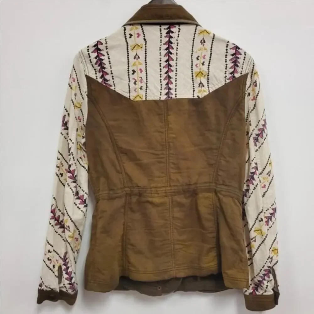 Free People Small Embroidered Boho Jacket